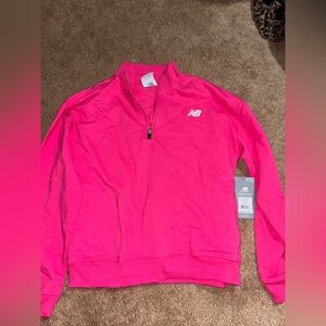 New Balance Fuchsia Quarter-Zip Top